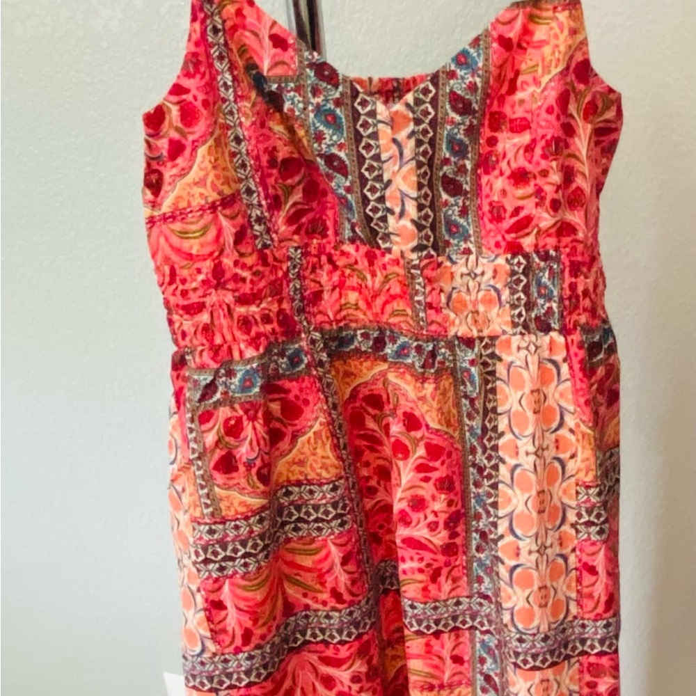 Old Navy Orange and Pink Maxi Sundress